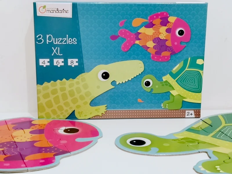 3 puzzles XL Avenue mandarine