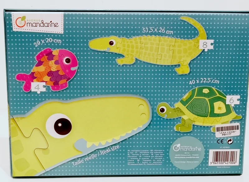 3 puzzles XL Avenue mandarine