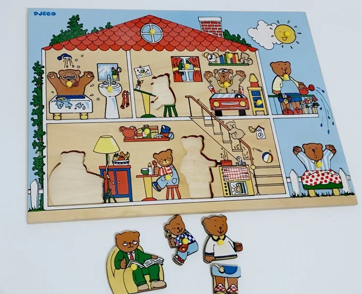Puzzle bois La maison des ours DJECO