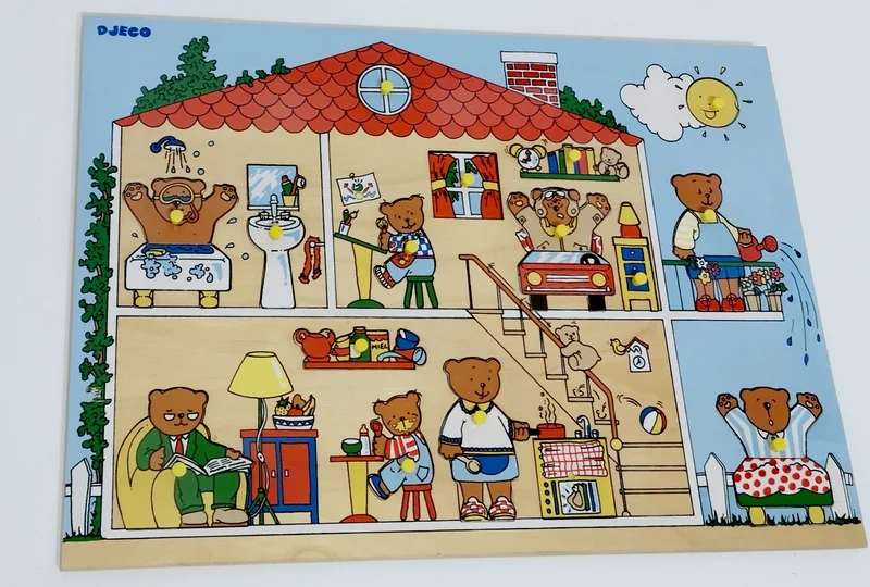 Puzzle bois La maison des ours DJECO