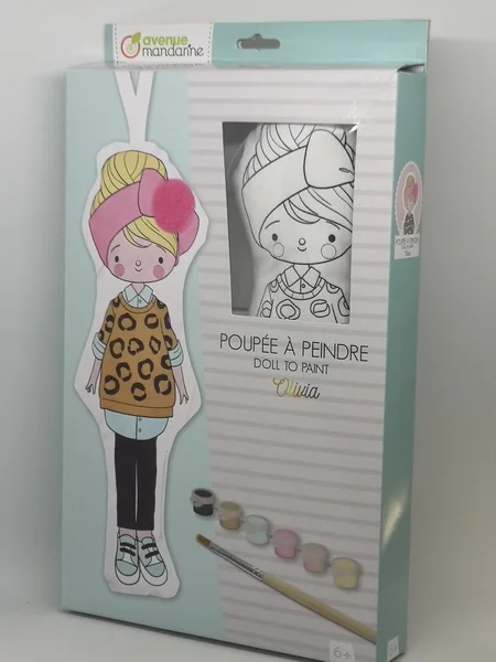 Poupée à peindre Avenue mandarine