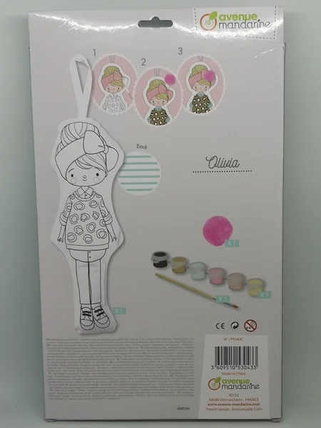 Poupée à peindre Avenue mandarine