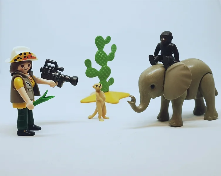 Soigneur avec bébés animaux Playmobil
