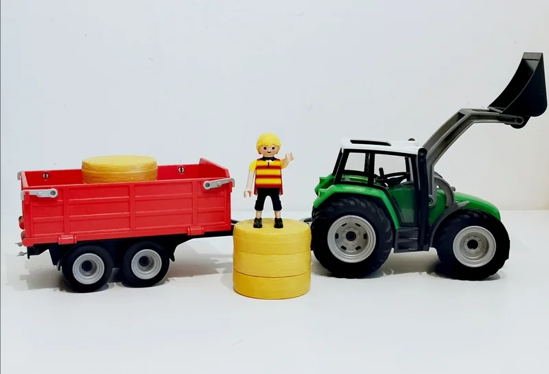 Tracteur avec pelle et remorque Playmobil 6130