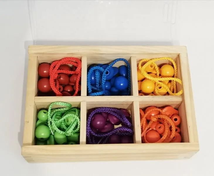 Boîte de perles en bois Nature et Découvertes