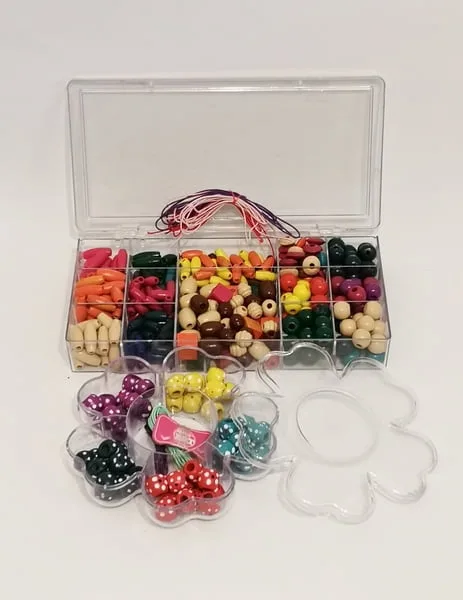 Assortiment de perles en bois