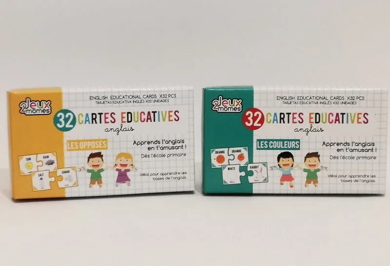 Cartes éducatives anglais JEUX 2 MÔMES