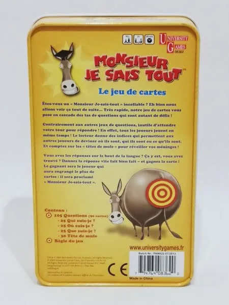 Monsieur Je sais Tout University Games