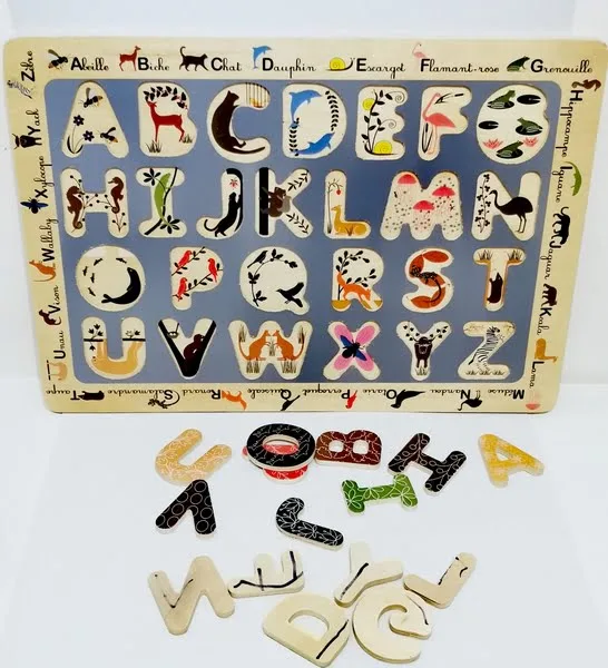 Puzzle en bois éducatif ABC Djeco
