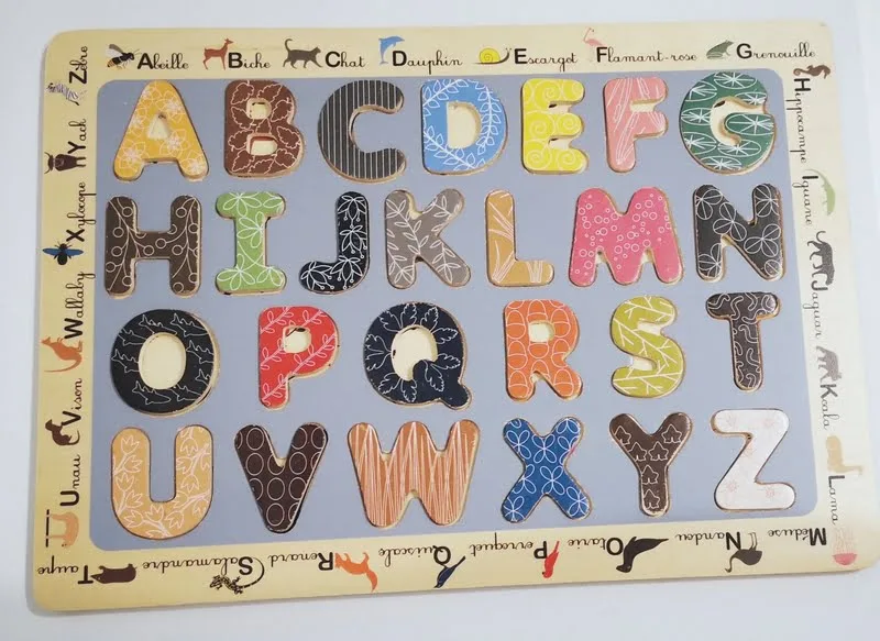 Puzzle en bois éducatif ABC Djeco