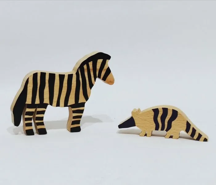 Set de 12 animaux en bois Safari Ferm Living