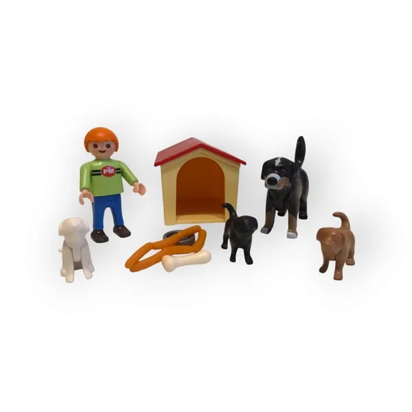 Enfant avec famille de chiens Playmobil 4498