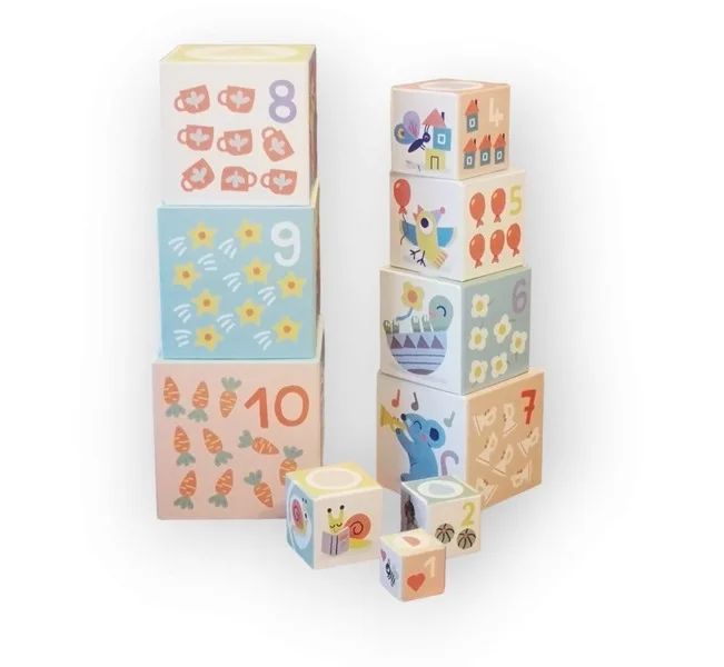 BabyBloki cubes à empiler Djeco