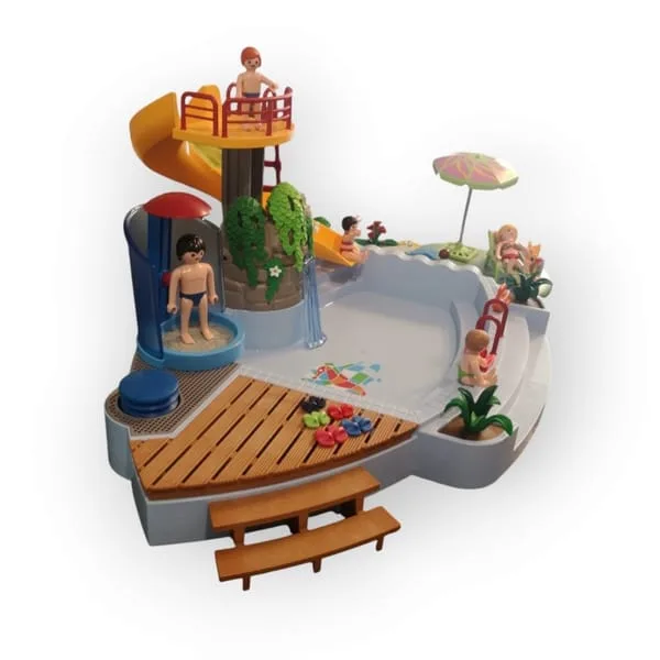 Piscine avec toboggan Playmobil 4858