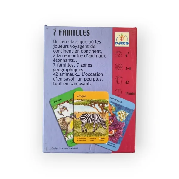 Jeu de 7 familles Animaux du monde Djeco