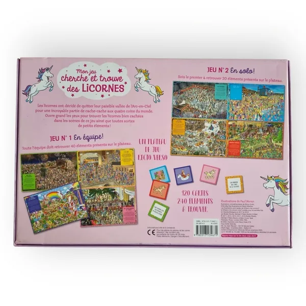 Mon jeu cherche et trouve des licornes Deux coqs d'or