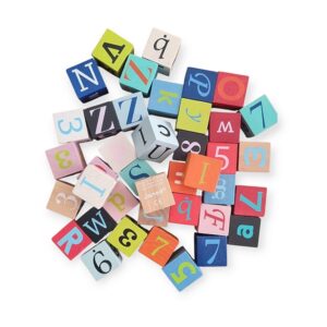 Kubix Janod 40 Cubes Lettres + Chiffres