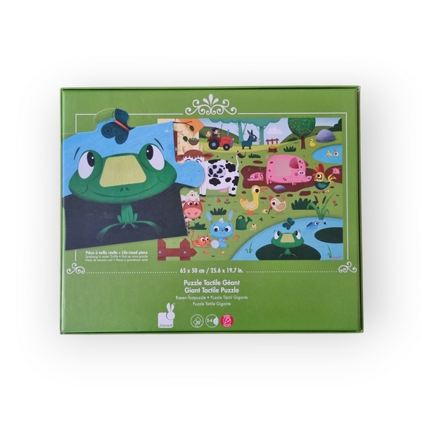 Puzzle géant tactile les animaux de la ferme Janod