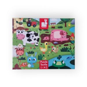 Puzzle géant tactile les animaux de la ferme Janod