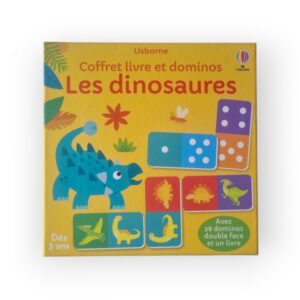 Coffret livre et dominos Les Dinosaures Usborne