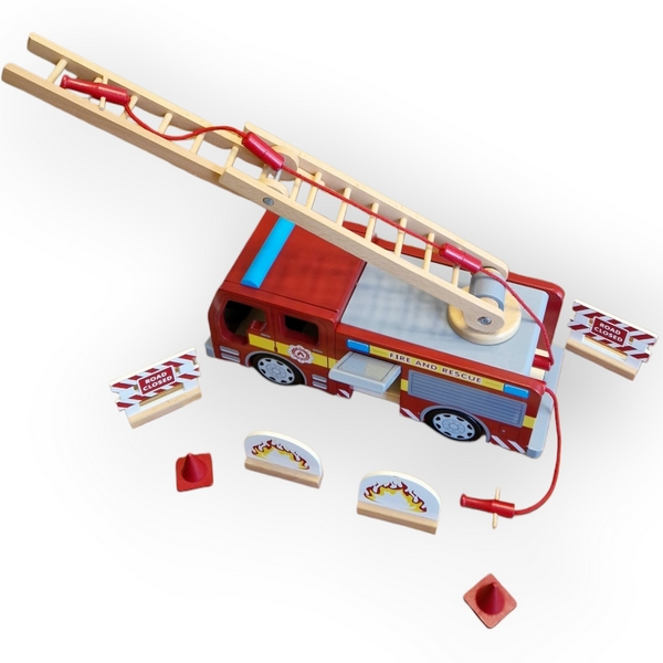 Véhicule de pompiers en bois Tidlo
